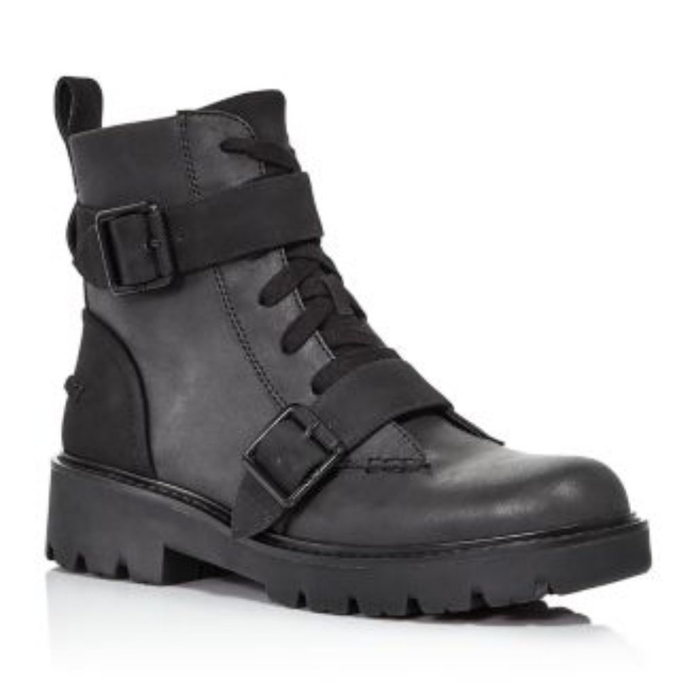 Women's UGG Noe Black Combat Boots US 5